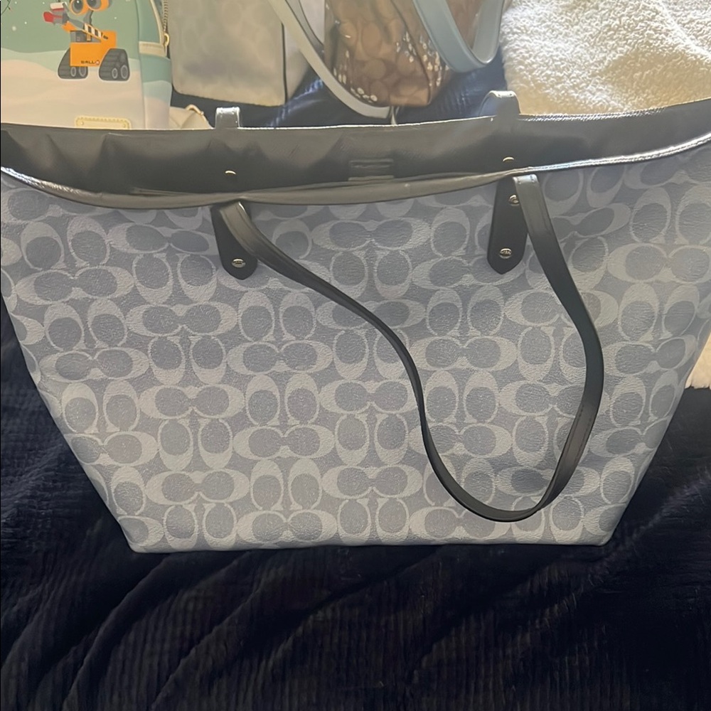 Coach Blue Signature Tote Bag